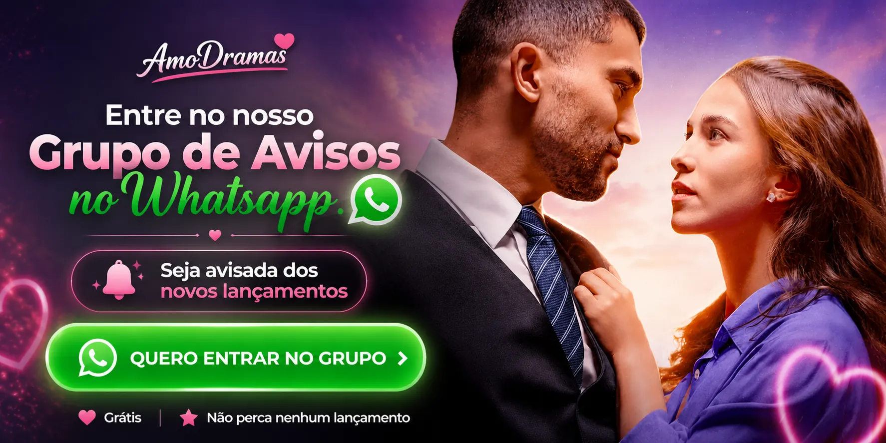 Entre no grupo de avisos no WhatsApp